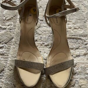 Bandolino Metallic Gold Ankle-Strap Heels